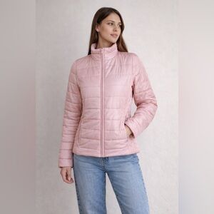 LOFT Pink Quilted Jacket XS Lightweight Puffer NWT